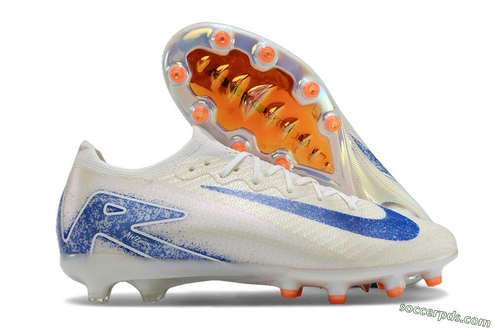 Nike Air Zoom Mercurial Vapor 16 Elite AG Low-Tops Football Boots - Beige/Blue 1