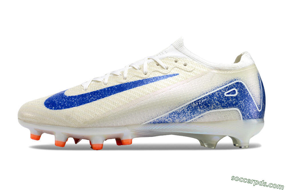 Nike Air Zoom Mercurial Vapor 16 Elite AG Low-Tops Football Boots - Beige/Blue 2