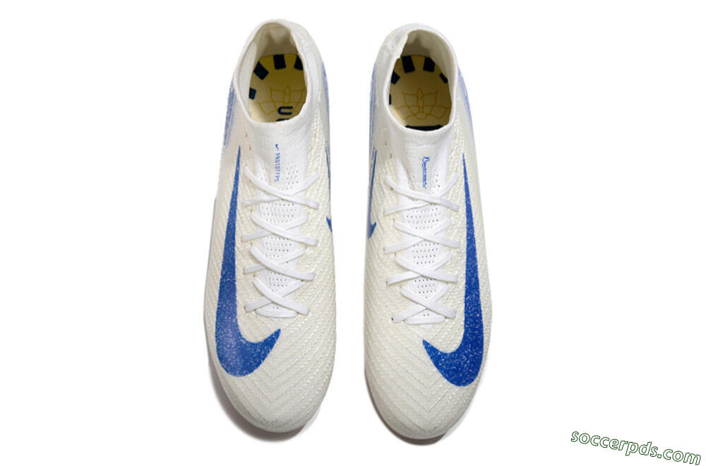 Nike Air Zoom Mercurial Superfly 10 Elite AG High-Tops Football Boots - Beige/Blue 4