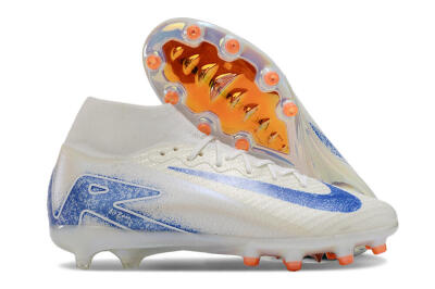 Nike Air Zoom Mercurial Superfly 10 Elite AG High-Tops Football Boots - Beige/Blue