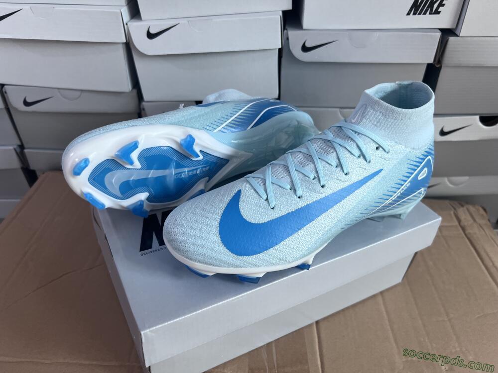 Nike Air Zoom Mercurial Superfly 10 Elite FG High-Tops Football Boots - Jade/White/Blue