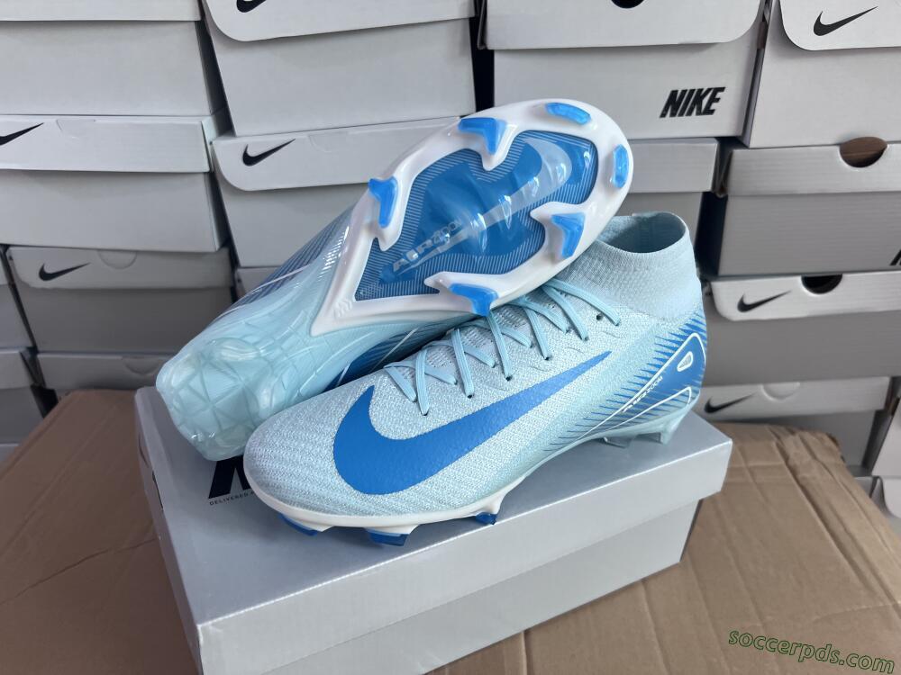 Nike Air Zoom Mercurial Superfly 10 Elite FG High-Tops Football Boots - Jade/White/Blue