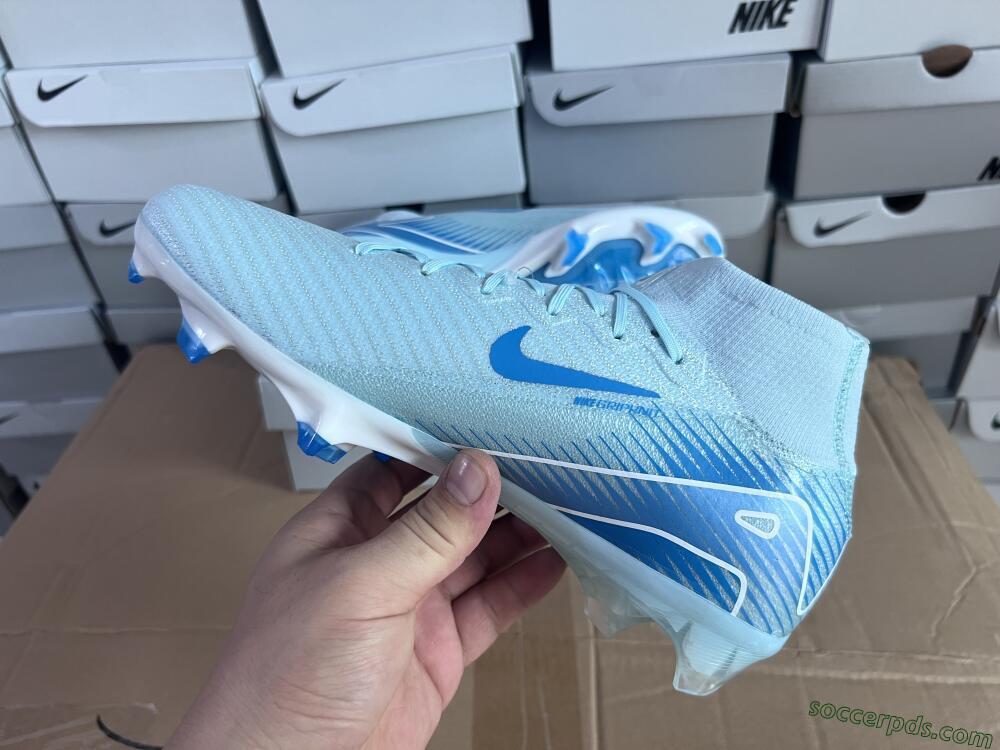 Nike Air Zoom Mercurial Superfly 10 Elite FG High-Tops Football Boots - Jade/White/Blue