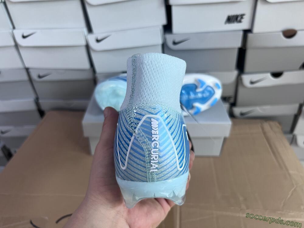 Nike Air Zoom Mercurial Superfly 10 Elite FG High-Tops Football Boots - Jade/White/Blue