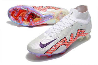 Nike Air Zoom Mercurial Superfly 9 Elite FG High-Tops Football Boots - White/Red