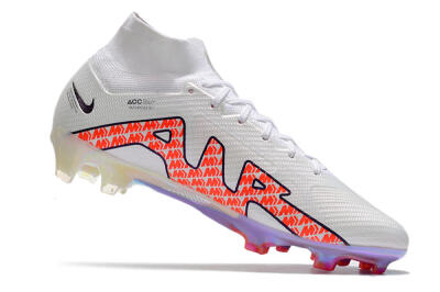 Nike Air Zoom Mercurial Superfly 9 Elite FG High-Tops Football Boots - White/Red