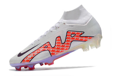 Nike Air Zoom Mercurial Superfly 9 Elite FG High-Tops Football Boots - White/Red