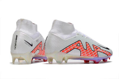 Nike Air Zoom Mercurial Superfly 9 Elite FG High-Tops Football Boots - White/Red