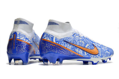 Nike Air Zoom Mercurial Superfly 9 Elite FG High-Tops Football Boots - White/Blue/Red