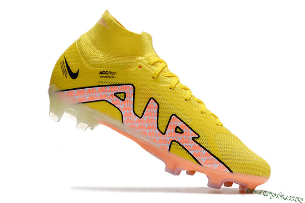 Nike Air Zoom Mercurial Superfly 9 Elite FG High-Tops Football Boots - Yellow/Pink 4
