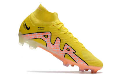 Nike Air Zoom Mercurial Superfly 9 Elite FG High-Tops Football Boots - Yellow/Pink