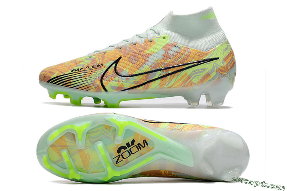 Nike Air Zoom Mercurial Superfly 9 Elite FG High-Tops Football Boots - Blue/Green 0
