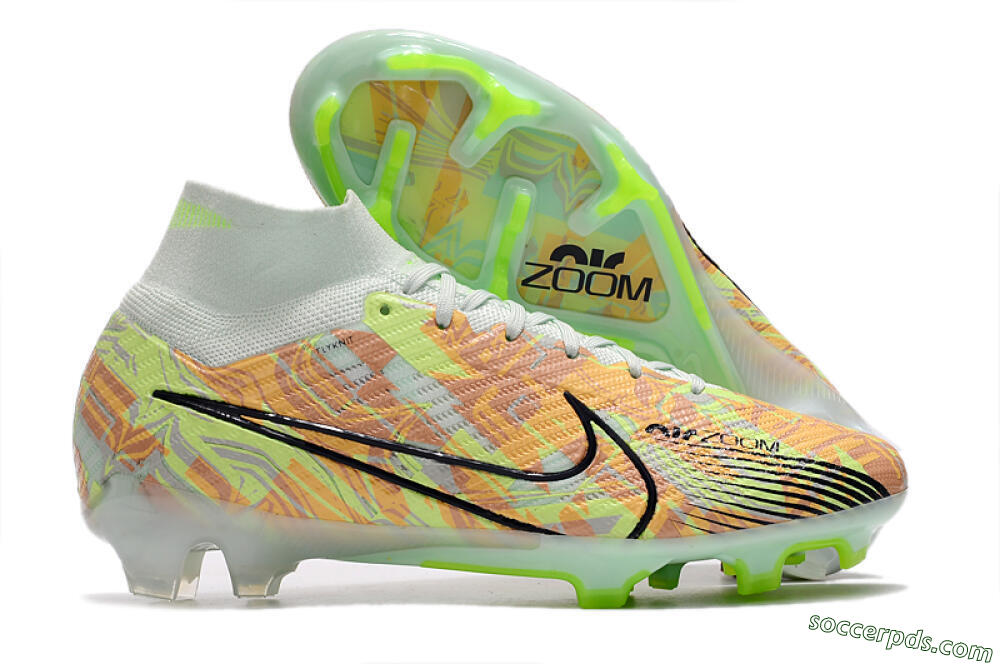 Nike Air Zoom Mercurial Superfly 9 Elite FG High-Tops Football Boots - Blue/Green 1