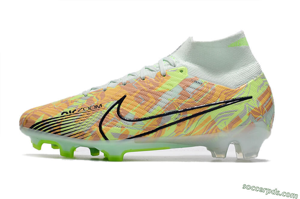 Nike Air Zoom Mercurial Superfly 9 Elite FG High-Tops Football Boots - Blue/Green 2