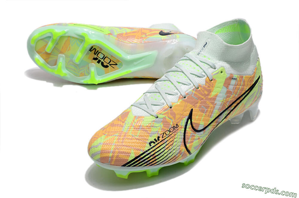 Nike Air Zoom Mercurial Superfly 9 Elite FG High-Tops Football Boots - Blue/Green 3