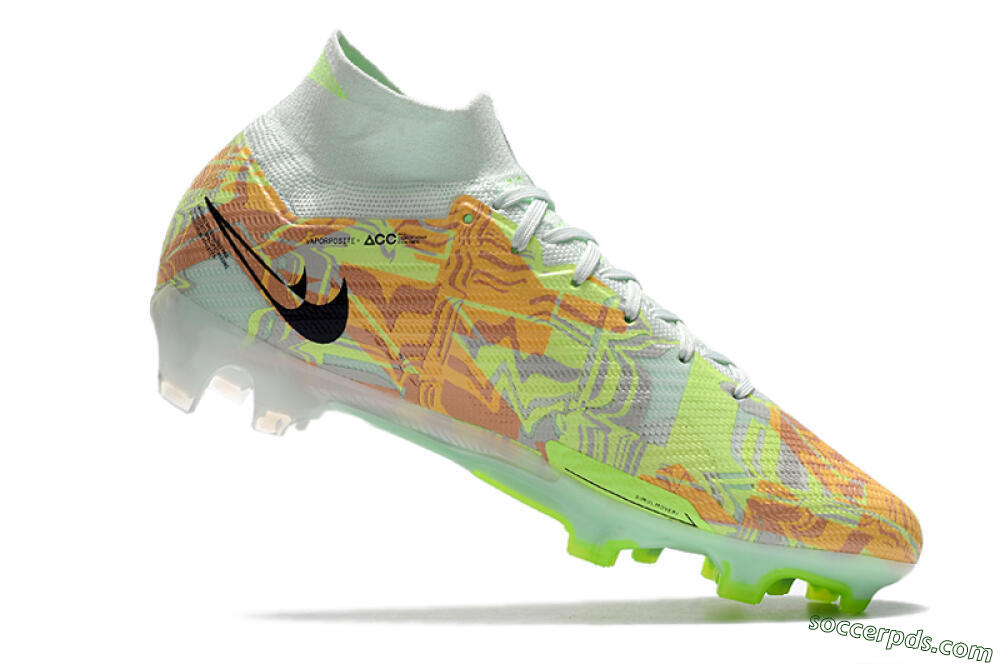 Nike Air Zoom Mercurial Superfly 9 Elite FG High-Tops Football Boots - Blue/Green 4