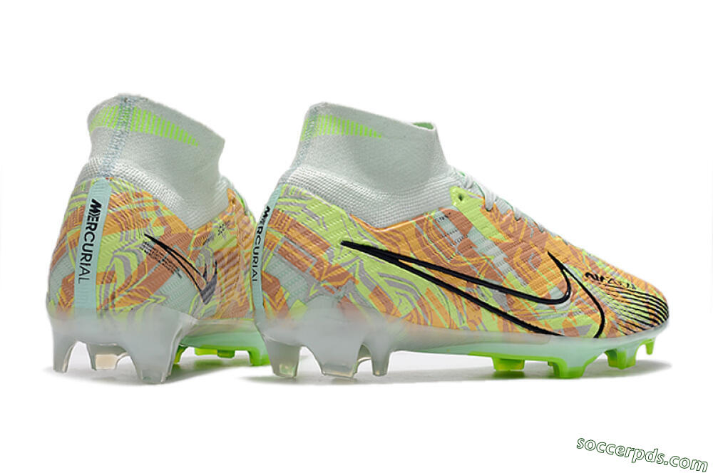 Nike Air Zoom Mercurial Superfly 9 Elite FG High-Tops Football Boots - Blue/Green 6