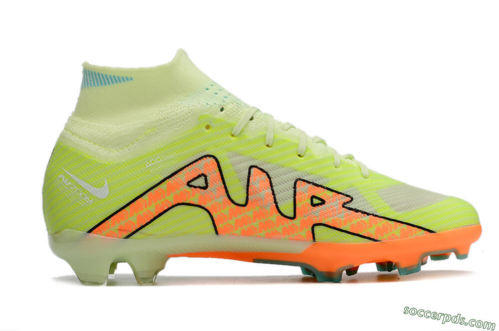 Nike Air Zoom Mercurial Superfly 9 Elite FG High-Tops Football Boots - Green/Orange 7