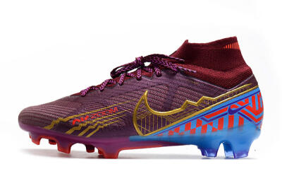 Nike Air Zoom Mercurial Superfly 9 Elite FG High-Tops Football Boots - Purple/Blue/Gold