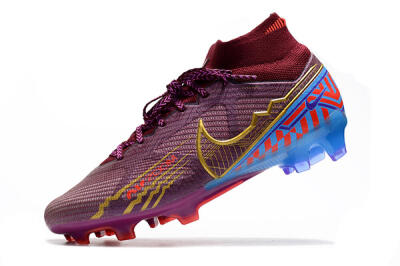 Nike Air Zoom Mercurial Superfly 9 Elite FG High-Tops Football Boots - Purple/Blue/Gold