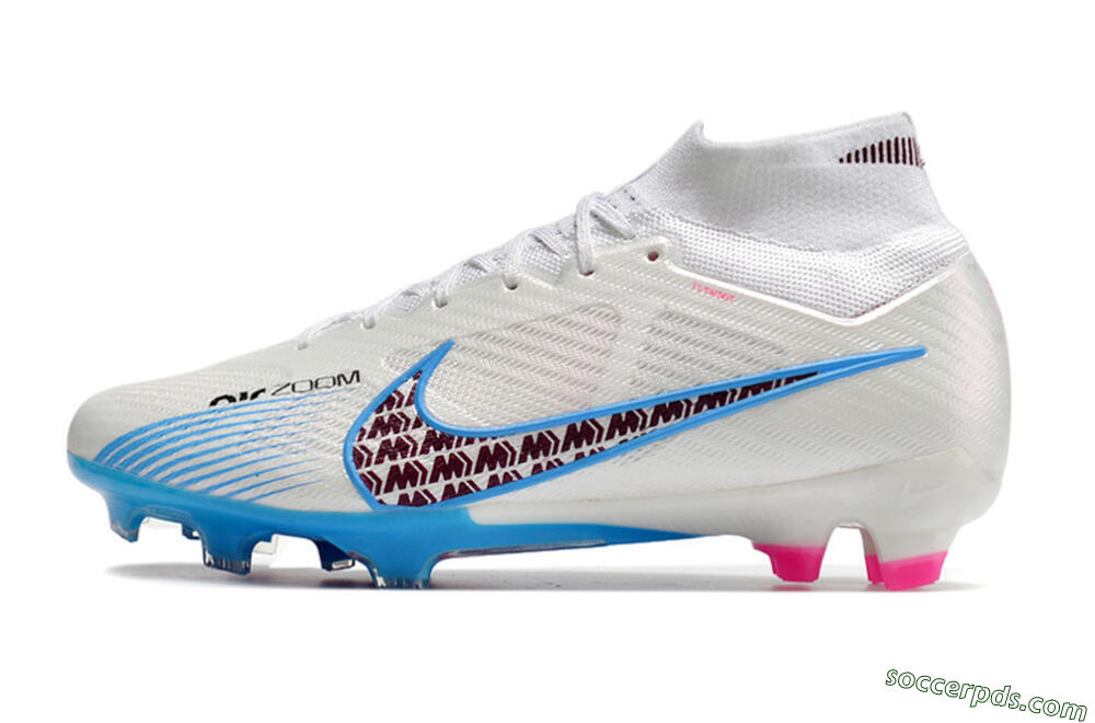Nike Air Zoom Mercurial Superfly 9 Elite FG High-Tops Football Boots - Grey/Blue/Red 2