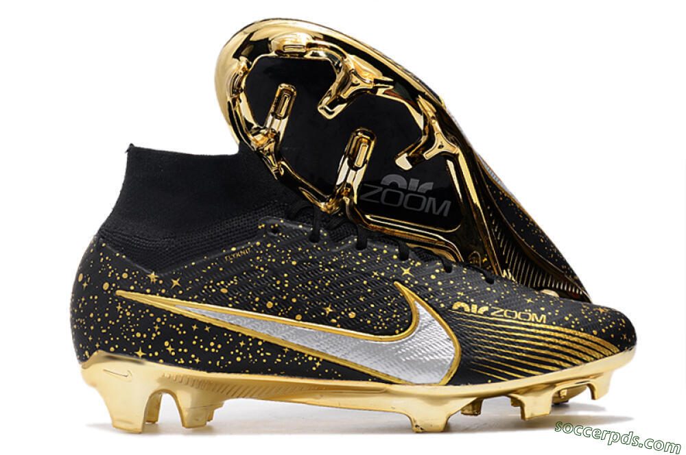 Nike Air Zoom Mercurial Superfly 9 Elite FG High-Tops Football Boots - Black/Gold 1