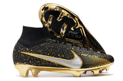Nike Air Zoom Mercurial Superfly 9 Elite FG High-Tops Football Boots - Black/Gold