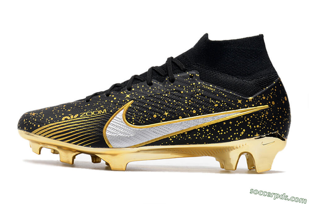 Nike Air Zoom Mercurial Superfly 9 Elite FG High-Tops Football Boots - Black/Gold 2