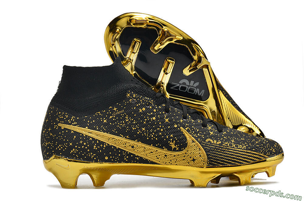 Nike Air Zoom Mercurial Superfly 9 Elite FG High-Tops Football Boots - White/Gold/Silver 1