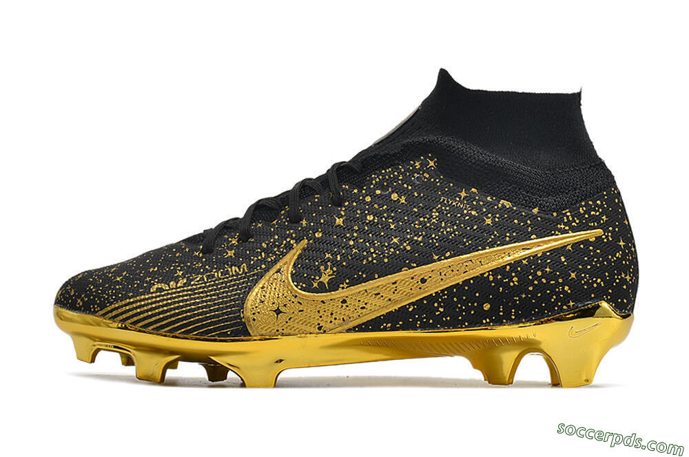 Nike Air Zoom Mercurial Superfly 9 Elite FG High-Tops Football Boots - White/Gold/Silver 3