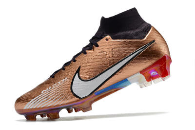 Nike Air Zoom Mercurial Vapor 15 Elite FG High-Tops Football Boots - Gold/White/Black