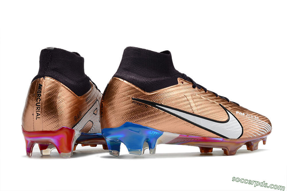 Nike Air Zoom Mercurial Vapor 15 Elite FG High-Tops Football Boots - Gold/White/Black 6