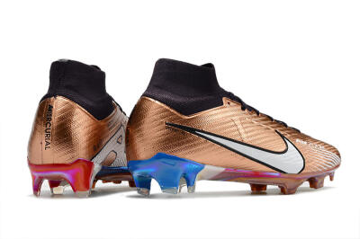 Nike Air Zoom Mercurial Vapor 15 Elite FG High-Tops Football Boots - Gold/White/Black