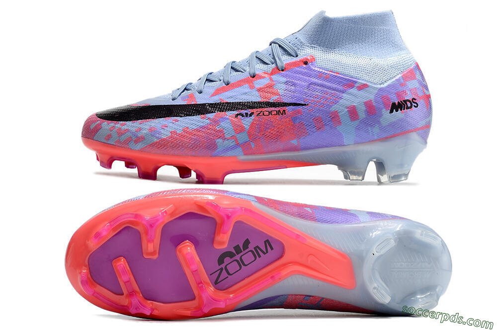 Nike Air Zoom Mercurial Superfly 9 Elite FG High-Tops Football Boots - Blue/Purple/Pink 0