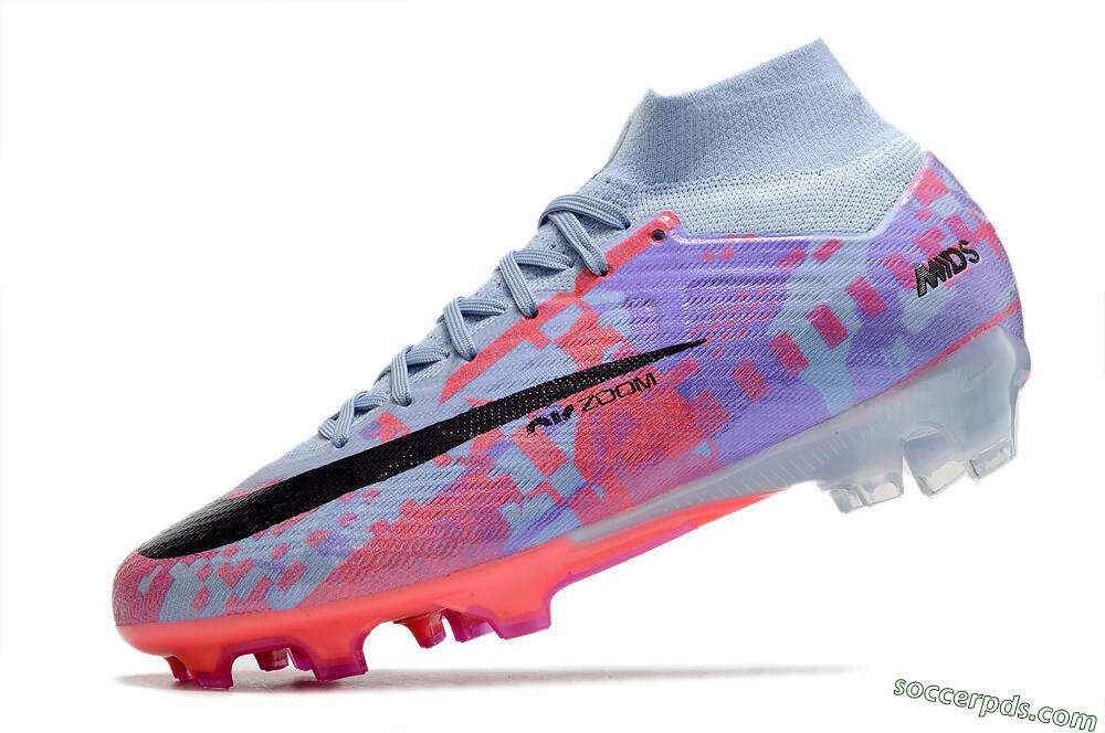 Nike Air Zoom Mercurial Superfly 9 Elite FG High-Tops Football Boots - Blue/Purple/Pink 5