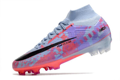 Nike Air Zoom Mercurial Superfly 9 Elite FG High-Tops Football Boots - Blue/Purple/Pink