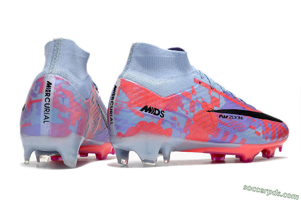 Nike Air Zoom Mercurial Superfly 9 Elite FG High-Tops Football Boots - Blue/Purple/Pink 6