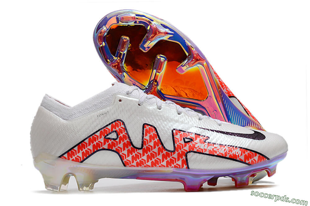 Nike Air Zoom Mercurial Vapor 15 Elite FG Low-Tops Football Boots - White/Red 1