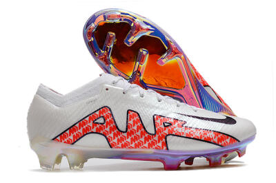 Nike Air Zoom Mercurial Vapor 15 Elite FG Low-Tops Football Boots - White/Red