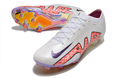 Nike Air Zoom Mercurial Vapor 15 Elite FG Low-Tops Football Boots - White/Red