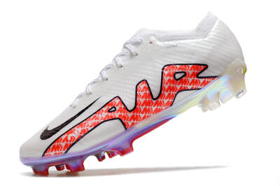 Nike Air Zoom Mercurial Vapor 15 Elite FG Low-Tops Football Boots - White/Red