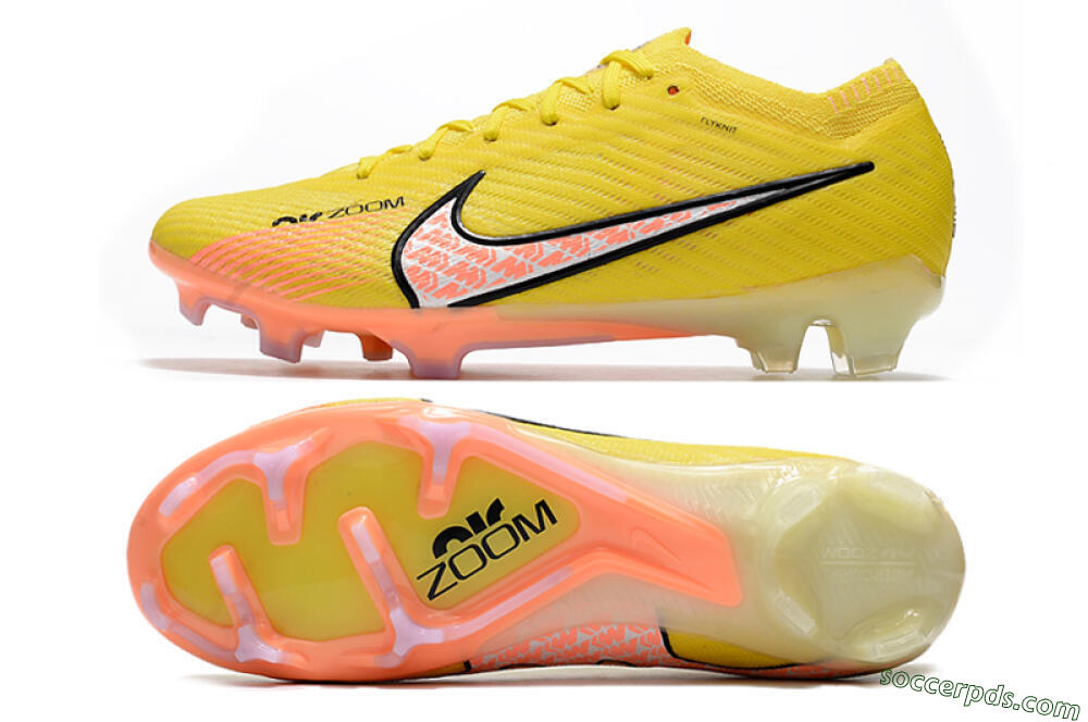 Nike Air Zoom Mercurial Vapor 15 Elite FG Low-Tops Football Boots - Yellow/Pink 0
