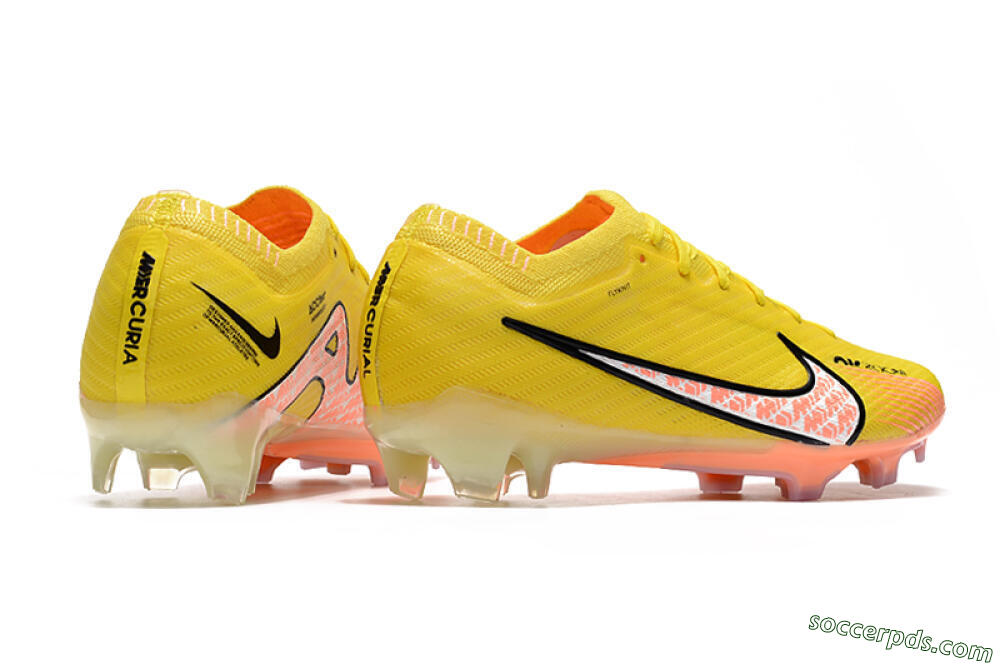 Nike Air Zoom Mercurial Vapor 15 Elite FG Low-Tops Football Boots - Yellow/Pink 6