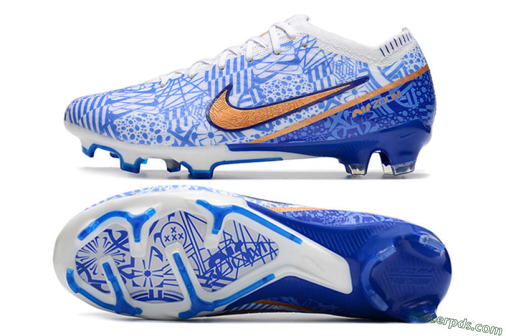 Nike Air Zoom Mercurial Vapor 15 Elite FG Low-Tops Football Boots - Blue/White/Red 0