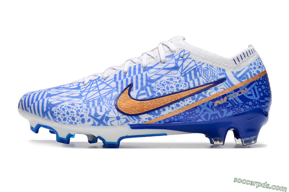 Nike Air Zoom Mercurial Vapor 15 Elite FG Low-Tops Football Boots - Blue/White/Red 2