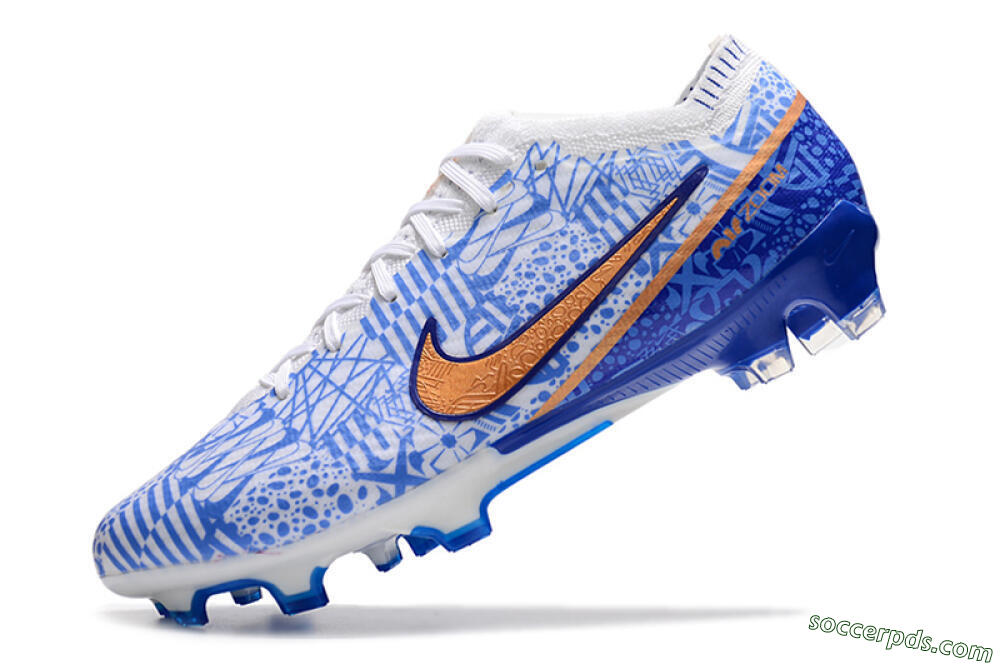 Nike Air Zoom Mercurial Vapor 15 Elite FG Low-Tops Football Boots - Blue/White/Red 5