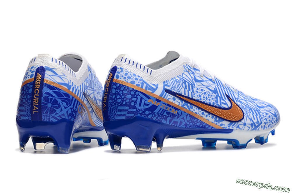 Nike Air Zoom Mercurial Vapor 15 Elite FG Low-Tops Football Boots - Blue/White/Red 6