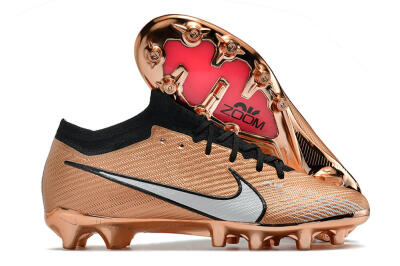 Nike Air Zoom Mercurial Vapor 15 Elite FG Low-Tops Football Boots - Gold/White/Black