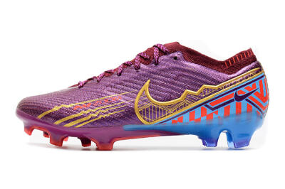 Nike Air Zoom Mercurial Vapor 15 Elite FG Low-Tops Football Boots - Purple/Blue/Gold