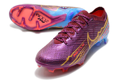 Nike Air Zoom Mercurial Vapor 15 Elite FG Low-Tops Football Boots - Purple/Blue/Gold